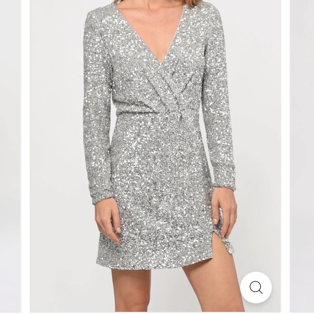 Karmin Silver Sequin Dress
